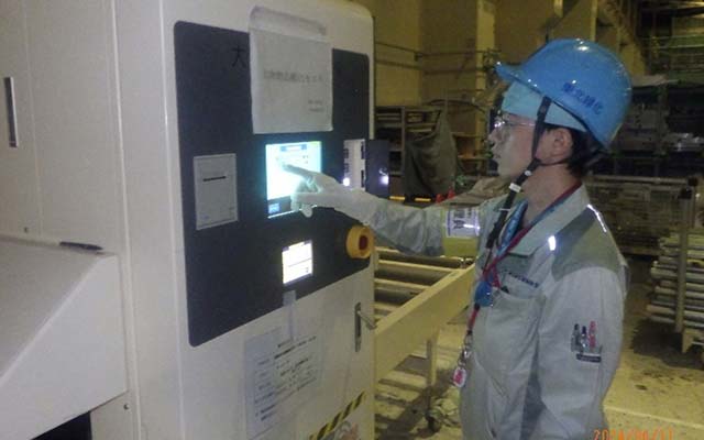 大型搬出モニタでの測定